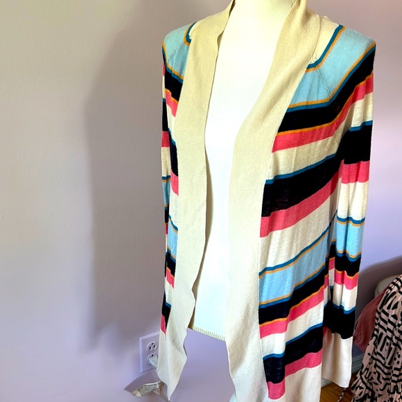 Striped lightweight long cardigan - Picture 1 of 5
